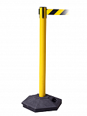Стойка ограждения UniMaster-150KY пластиковая желтая черно-желтая лента