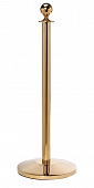 Канатная стойка ограждения UniRope-100 золотистая с верхушкой шар