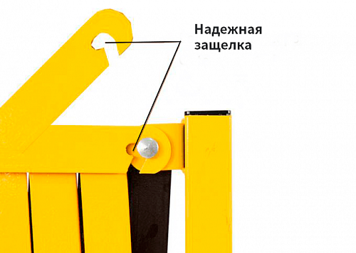 Раздвижное ограждение металлическое на колесиках 2 м. желтое