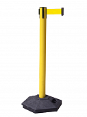 Стойка ограждения UniMaster-150Y пластиковая желтая с желтой лентой