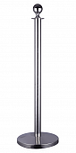 Канатная стойка ограждения UniRope-100 серебристая с верхушкой шар