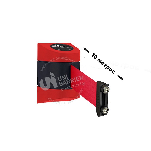 Настенный блок UniWall-250 магнитный пластиковый красный с красной лентой 10 метров
