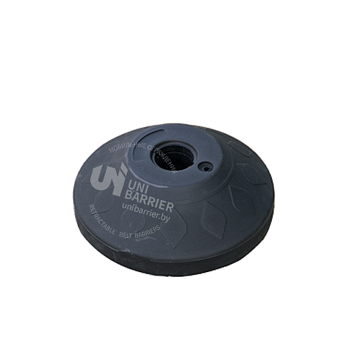 Стойка ограждения UniMaster-110KY пластиковая желтая водоналивное основание черно-желтая лента